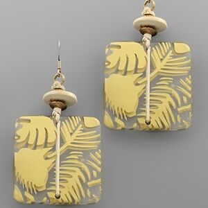 Gold Leaf Printed Earrings